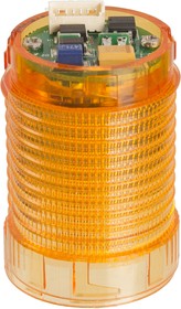 Фото 1/2 LED-MINI-02-01, LED-MINI Series Amber Steady Effect Beacon Unit, 12 → 24 V dc, LED Bulb, DC, IP54