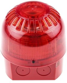 Фото 1/8 PSS-0094, PSS Series Red Sounder Beacon, 110 → 230 V ac, IP65, Base Mount, 102dB at 1 Metre