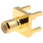 jack Through Hole SMB Connector, 50Ω, Solder Termination, Straight Body