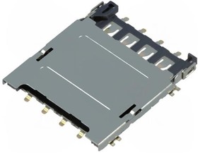 Фото 1/2 115R-BCA0, Разъем: для карт памяти, MicroSIM, с откидывающейся крышкой