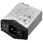 06EK4M, Power Entry Connector Receptacle, Male Blades - Module IEC 320-C14 Panel Mount, Flange