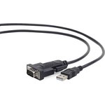 UAS-DB9M-02, Шнур-адаптер (Gembird/Cablexpert) USB-COM (CH343G), разъёмы AM/DB9M, 1.5 м
