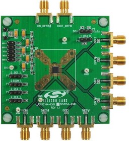 SI52144-EVB, Clock & Timer Development Tools Si52144-A01AGM, Four output PCIe Gen3 Clock Generator Evaluation Board