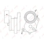 PT-3007, Натяжитель с роликом / приводной подходит для BMW 3(E36/46) 2.0-3.0 ...