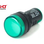 085-06-17, Лампа AD16-22DS(LED)матрица d22мм зеленый 36В IP40 HLT