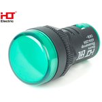 085-06-18, Лампа AD16-22DS(LED)матрица d22мм зеленый 110В IP40 HLT