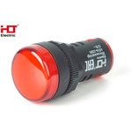 085-06-20, Лампа AD16-22DS(LED)матрица d22мм красный 12В IP40 HLT