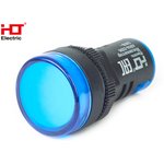085-06-28, Лампа AD16-22DS(LED)матрица d22мм синий 110В IP40 HLT
