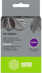 Ленточный картридж CS-TZES231 TZe-S231 черный, для Brother 1010/1280/1280VP/2700VP 1449596