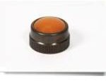 124-0113-403, Yellow Convex Panel Mount Indicator Cap, Back Frosted