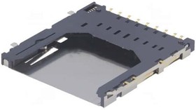 Фото 1/6 DM1AA-SF-PEJ(72), Memory Card Connectors SD MEM CD CONN R/A SMT PUSHPUSH
