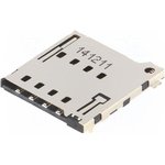 115Q-BCA0, Разъем: для карт памяти, MicroSIM, push-push, SMT, PIN: 8