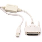 UAS112, Шнур-адаптер (Gembird/Cablexpert) USB-COM, разъёмы AM/DB25M, 1.8 м