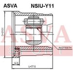 NSIU-Y11, ШРУС внутренний 27x101