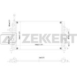 MK1084, Радиатор ZEKKERT MK1084 Opel Astra H 04-, Zafira B 05-