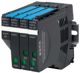 Фото 1/3 REX12-TA2-107- DC24V-1A/1A, Electronic Circuit Protector, 2 Channels, 1A, 500V, IP20/IP30