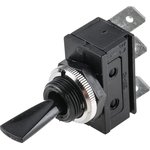 C1720HOAAG, Toggle Switch, Panel Mount, On-Off-On, SPDT, Tab Terminal