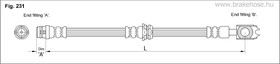 FT0349, Шланг тормозной передн AUDI: A2 (8ZO) 1.2 TDI 01-