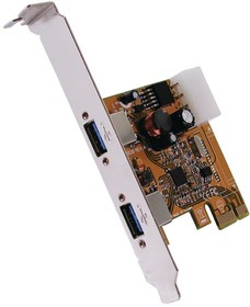 EX-11092-2, Interface Card, PCI-E x1, 2x USB-A, USB 3.0