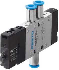 Фото 1/5 CPE10-M1BH-5L-QS-6, 5/2 Solenoid Pilot Valve - Electrical Push In 6 mm CPE Series 24V dc, 196883