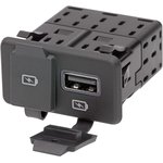 68532-4462, USB Charger Receptacle, Mini50 72610 Series, 2.4 A, 2 Ports, USB Type A