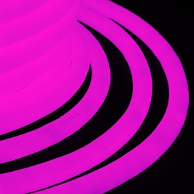 Фото 1/2 131-037, Гибкий Неон LED 360 (круглый) - розовый, бухта 50м