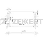 mk-1221, Радиатор охлаждения двигателя Opel Astra H 04- Zafira B 05-