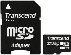 Фото 1/4 Карта памяти Transcend Premium microSDHC 32Gb UHS-I Cl10 +ад, TS32GUSDHC10