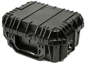 SE430FPL,BK, Storage Boxes & Cases Seahorse 430 Case w/ Foam & Plastic Keyed Locks, 13.6 x 10.7 x 6.3" - Black
