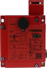 Фото 1/4 XCSE7311, Переключатель, XCS-E Solenoid Interlock Switch Power to Unlock 24 V ac/dc