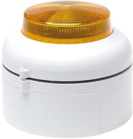 VXB-DB-WB/AL, VXB Series Amber Flashing Beacon, 20 35 V dc, Surface Mount, LED Bulb