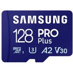 Карта памяти microSDXC UHS-I U3 Samsung Pro PLUS 128 ГБ, 180 МБ/с, Class 10 ...