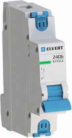 Фото 1/2 Elvert Автоматический выключатель Z406 1Р B32 4,5кА ELVERT Z4061B-32
