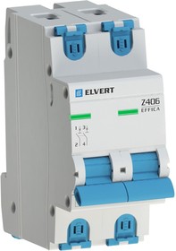 Elvert Автоматический выключатель Z406 2Р C50 4,5кА ELVERT Z4062C-50