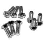 1421A100B, Nickel Plated 10-32 X 0.63" Combo Slot, Phillips Oval Countersunk ...