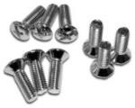 1421A100B, Nickel Plated 10-32 X 0.63" Combo Slot, Phillips Oval Countersunk Head Screws (100 Pack)