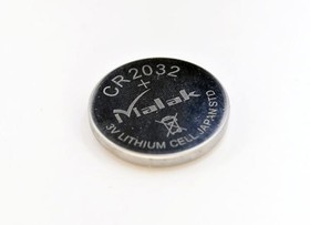 Фото 1/2 Дисковая литиевая батарея, напряжение 3 В, размер CR2032, без блистера