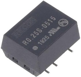 Фото 1/3 R0.25S-0515, Isolated DC/DC Converters - SMD CONV DC/DC 0.25W 05VIN 15VOUT
