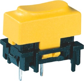 6450.0007, Tactile And Key Switch - SPNO - 100mA 28V - PCB - Yellow Cap.