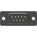 D-Sub plug, 9 pole, standard, equipped, straight, solder pin, 4-1393483-7