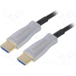 50473, Кабель, HDMI 2.0, оптический, вилка HDMI, с обеих сторон, 10м