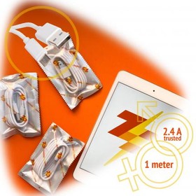 (ZD 1  3) кабель для смартфонов (type-c) ZeepDeep OneLove 2.4A FastCharging, 1m, white