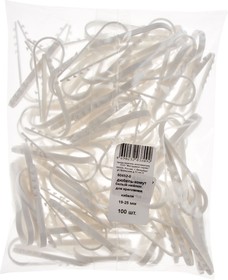 Фото 1/2 60452-0, Дюбель-хомут для крепления кабеля 19-25 мм белый (нейлон), 100 шт (фасовка)