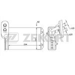 MK-5014, Радиатор печки ZEKKERT MK5014 Audi A3 96-, Seat Arosa 97- ...