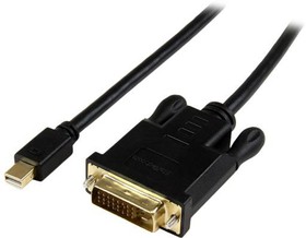 Фото 1/3 MDP2DVIMM6BS, Mini DisplayPort to DVI Adapter, 1.8m Length - 1920 x 1200 Maximum Resolution