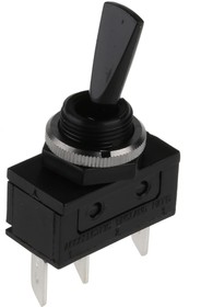 Фото 1/3 C1710HOAAC, Toggle Switch, Panel Mount, On-Off, SPDT, Tab Terminal