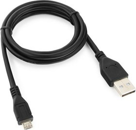 Фото 1/3 Кабель USB 2.0 Pro AM/microBM 5P, 1м, экран, черный, пакет CCP-mUSB2-AMBM-1M