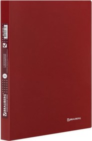Фото 1/5 Папка 16 шт в упаковке с металлическим скоросшивателем и внутренним карманом Диагональ т-красная до 100 л. 06 мм. 221355