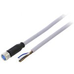 YF8U14-020VA3XLEAX, Female 4 way M8 to Unterminated Sensor Actuator Cable, 2m