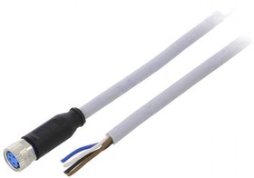 Фото 1/4 YF8U14-020VA3XLEAX, Female 4 way M8 to Unterminated Sensor Actuator Cable, 2m